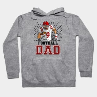 Football Dad // Retro Football Player Hoodie